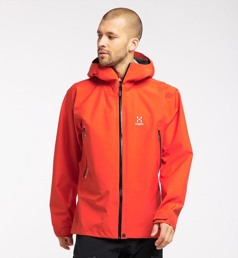 Haglöfs Roc GTX Ski Jacket Red For Mens OJRVG5086 Australia